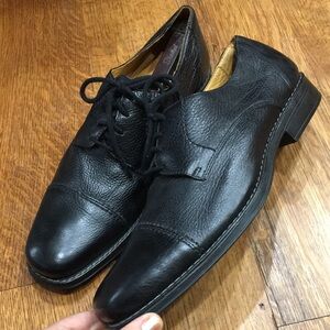 Sandro Moscoloni Black Leather Men's Shoes size 10.5